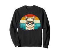 Vintage 90s 80s Style Alpaca Lover Animal Retro Felpa