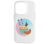 Vintage 90s Kawaii Japanese Hot Chocolate & Croissant Custodia per iPhone 14 Pro