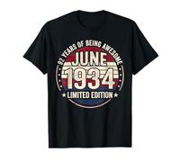 Vintage 92 Compleanno Decorazioni Uomini 92yr 1934 92° Compleanno Maglietta