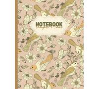 Vintage A4 Lined Notebook, Floral, Pink: 80 Pages | College Ruled Paper | 8.5"x11" Size | Perfect for Teens, Teachers, and Women | Great for School, Office & Home