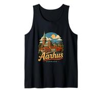 Vintage Aarhus Danimarca Viaggio Souvenir Regalo Canotta