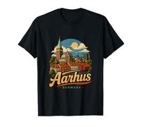 Vintage Aarhus Danimarca Viaggio Souvenir Regalo Maglietta