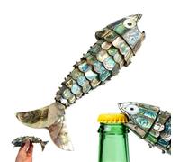 Vintage Abalone Shells Bottle Opener,Novel Unique Fish-Shaped Beer Bottle Opener,Handcrafted Creative Fun Kitchen Gadget,for Christmas, Home Party, Kitchen Decor, Bar Bartender