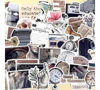 Vintage Adesivi 50 Pezzi, Graffiti Stickers Impermeabili per Laptop Guitare Album Fotografico Scrapbooking Skateboard Auto Valigie Casco Moto