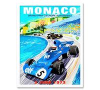 Wee Blue Coo Vintage Advert Motor Sport Monaco Grand Prix 1973 Art Print Framed Poster Wall Decor 12X16 Inch Vintage ▾ Pubblicità Il motore Grande Manifesto Parete