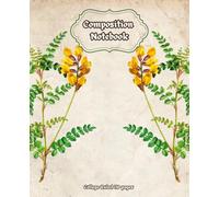 Vintage Aesthetic Flowers on Aged Paper Looking Cover Composition Notebook: 110 Pages College Ruled for Home and Work, School, College, University