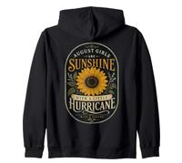 Vintage Agosto Compleanno Girasole Donne Felpa con Cappuccio