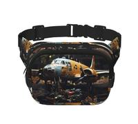 Vintage Aircraft Machinery stampato multifunzionale Marsupio unisex trendy messenger bag, viaggio sport storage bag