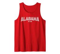 Vintage Alabama Distressed Style Print Canotta