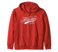 Vintage Alabama Script Swoosh Classic State Pride Felpa con Cappuccio