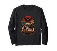 Vintage Albania Viaggio Souvenir Landmark Gift Maglia a Manica