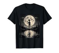 Vintage Alien Segno Pace Moonlight UFO Misterioso Incontro Maglietta