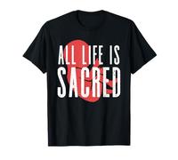 Vintage All Life Is Sacred Pro Life La Chiesa Cattolica Maglietta