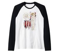 Vintage America 250 Years 1776 2026 Eagle Flag USA Maglia con Maniche Raglan