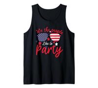 Vintage American Flag 4th July We The People Like To Party Canotta