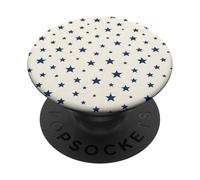 Vintage American Patriotic Stars Pattern Blu USA Style PopSockets PopGrip Adesivo