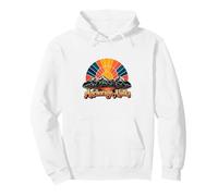 Vintage Anchorage Alaska Tramonto Design Felpa con Cappuccio