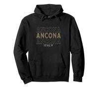 Vintage Ancona Italia Felpa con Cappuccio