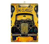 Vintage anni '70 Auto Modello Classico A4 portablocco auto Trasparente per Insegnante Portfolio Appunti Dimensioni 9 x 12