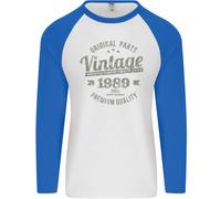 Vintage Anno 36th Compleanno 1989 Uomo L/S Baseball T-Shirt