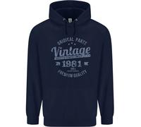 Vintage Anno 44th Compleanno 1981 Uomo Felpa