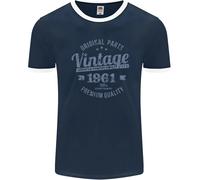Vintage Anno 65° Compleanno 1961 Uomo Ringer T-Shirt FotL