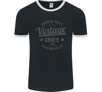 Vintage Anno 65° Compleanno 1961 Uomo Ringer T-Shirt FotL