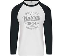 Vintage Anno 81st Compleanno 1944 Uomo L/S Baseball T-Shirt