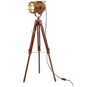 Vintage Antico Hollywood Rame Lampada Da Terra Marine Treppiede In Legno Lampada Spot Look Moderno Angolo Lampada Da Terra