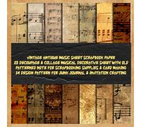vintage antique music sheet scrapbook paper 28 decoupage & collage musical decorative sheet with old patterned note for scrapbooking supplies & card ... invitation crafting: designer collection pack