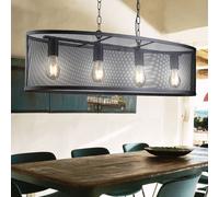 Vintage Appesa Soffitto Luce Ovale Nero Dormire Ospiti Camera Pendolo Gabbia [EEK: Non valutato]