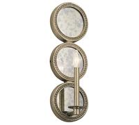 Vintage Applique Candela 13 Oro Antico Quecksilberglas Lampada Salotto Corridoio