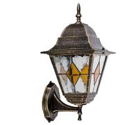 Vintage Applique da esterno alluminio,IP55, E27,senza lampadina (Grande)