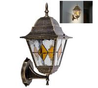 Vintage Applique da esterno alluminio,IP55,E27,senza lampadina (Piccolo) | alluminio e vetro,Applique da parete per interni/esterni. Resistente alle intemperie/resistente alla neve.montato a parete