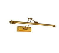 Vintage Applique Specchio Bagno Ottone, Lampada Specchio LED Retro con Braccio Regolabile e Base in Acciaio Inossidabile, 6000K Apparecchio Bagno Impermeabile IP44 per WC, 60 cm/12 W