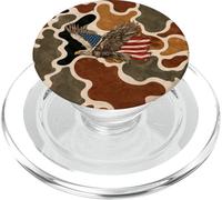 Vintage Aquila Camo Caccia Marrone Camouflage Estetico Carino PopSockets PopGrip per MagSafe