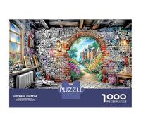 Vintage Arch Village Street 1000 Pezzi Puzzle Urban Art Puzzle Premium Cartone Spesso - Ultra Difficile, Relax E Creatività, Adulti 38x26cm/1000pcs