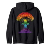 Vintage Arcobaleno Fungo Nuvola Bomba Atomica Fallout Nucleare Felpa con Cappuccio