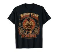 Vintage Arte 8 Armi Muay Thai Boxe Thai Retro Maglietta