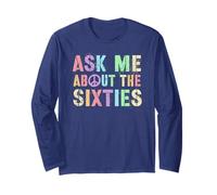 Vintage ASK ME ABOUT SIXTIES 60° 70° compleanno Papà Maglia a Manica