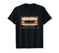 Vintage Audio Cassette Retro Nostalgia Amante della Musica Throwback Maglietta