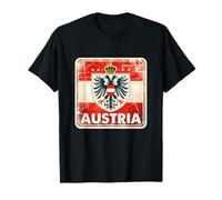 Vintage Austria Banner Fan Austria Bandiera Retro Maglietta