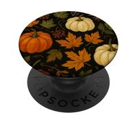 Vintage Autunno Foglie Cadute Zucca Raccolta Felice Autun PopSockets PopGrip Adesivo