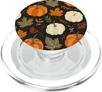 Vintage Autunno Foglie Cadute Zucca Raccolta Felice Autun PopSockets PopGrip per MagSafe