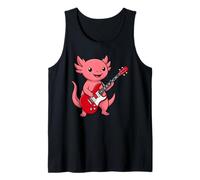 Vintage Axolotl Punk Music Playing Guitar Canotta