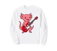 Vintage Axolotl Punk Music Playing Guitar Felpa