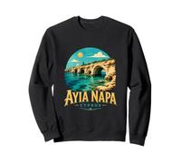 Vintage Ayia Napa Cipro Viaggio Souvenir Landmark Gift Felpa