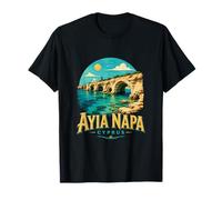 Vintage Ayia Napa Cipro Viaggio Souvenir Landmark Gift Maglietta