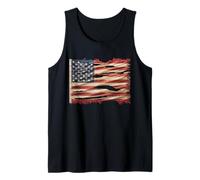 Vintage Bandiera Americana Retro USA Uomini Donne Canotta