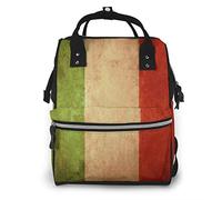 Vintage Bandiera Italiana Retrò Italia Bandiera Grande Capacità Multiuso Mummia Zaino Grande Capacità Paesaggio Luce Baby Pannolini Borse